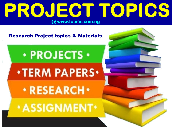 Project Topics And Materials